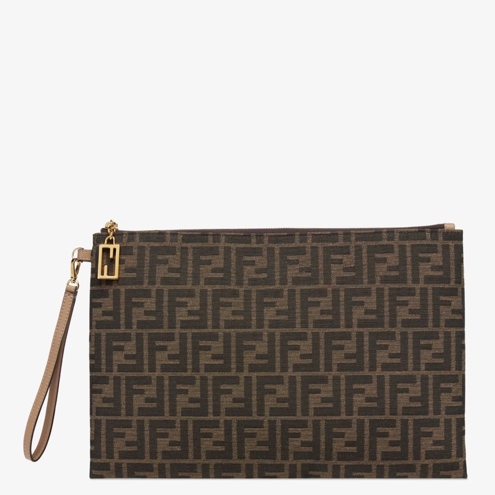 Fendi Brown and Black Clutch